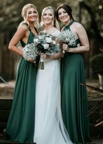 Delia | Sweetest Beloved Infinity Emerald Green Chiffon Maxi Bridesmaid Dress with Multiway Convertible - Price #price_variant_lowest# - Emerald Green - PromDressClub