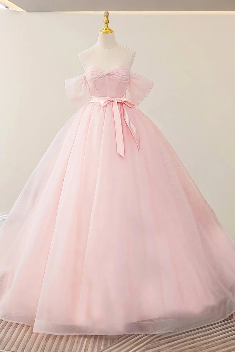 Esme | Gorgeous Light Pink Quinceanera Dresses with Bow - Stylish & Charming - Light Pink - PromDressClub