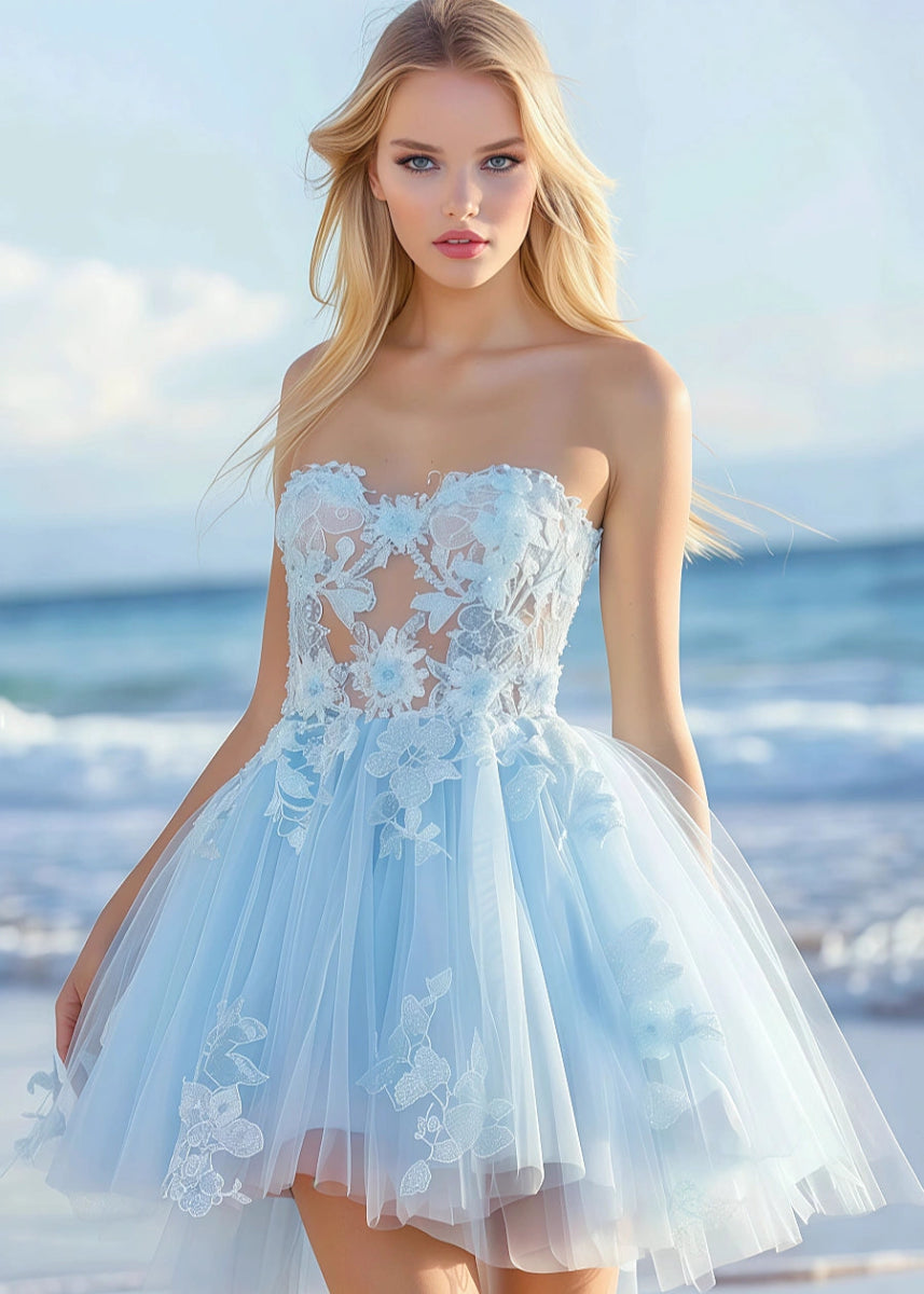 Fortinbras | Discover Your Dream Light Blue Homecoming Dress: Elegance & Romance - Light Blue - PromDressClub