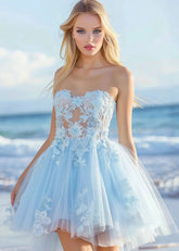 Fortinbras | Discover Your Dream Light Blue Homecoming Dress: Elegance & Romance - Light Blue - PromDressClub