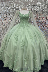 Francesca | Elegant Sage Green Quinceanera Dress - Stunning Sweet 16 Dress! - Sage - PromDressClub