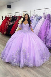 Heidi | Gorgeous Light Purple Quinceanera Dress Elegant Purple Sweet 16 Dresses - Light Purple - PromDressClub