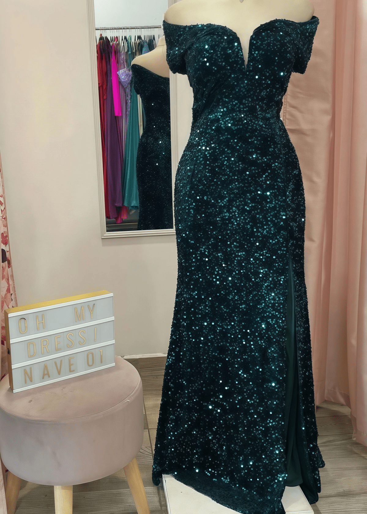 Kristin | Mermaid Sparkly Emerald Green Sequin Maxi Prom Dress - Price #price_variant_lowest# - Emerald Green - PromDressClub