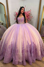 Lara | Own Your Spotlight in Stunning Purple Quince Dresses - Light Purple - PromDressClub