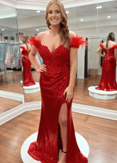 Lilith | Mermaid Sparkly Red Sequin Prom Dress - Price #price_variant_lowest# - Red - PromDressClub