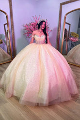 Luciana | Own Your Spotlight in Stunning Champagne Quince Dresses - Champagne - PromDressClub