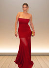 Daisy | Stunning Yellow Strapless Tulle Mermaid Prom Dress: Elevate Your Prom Night with Elegance Color Burgundy