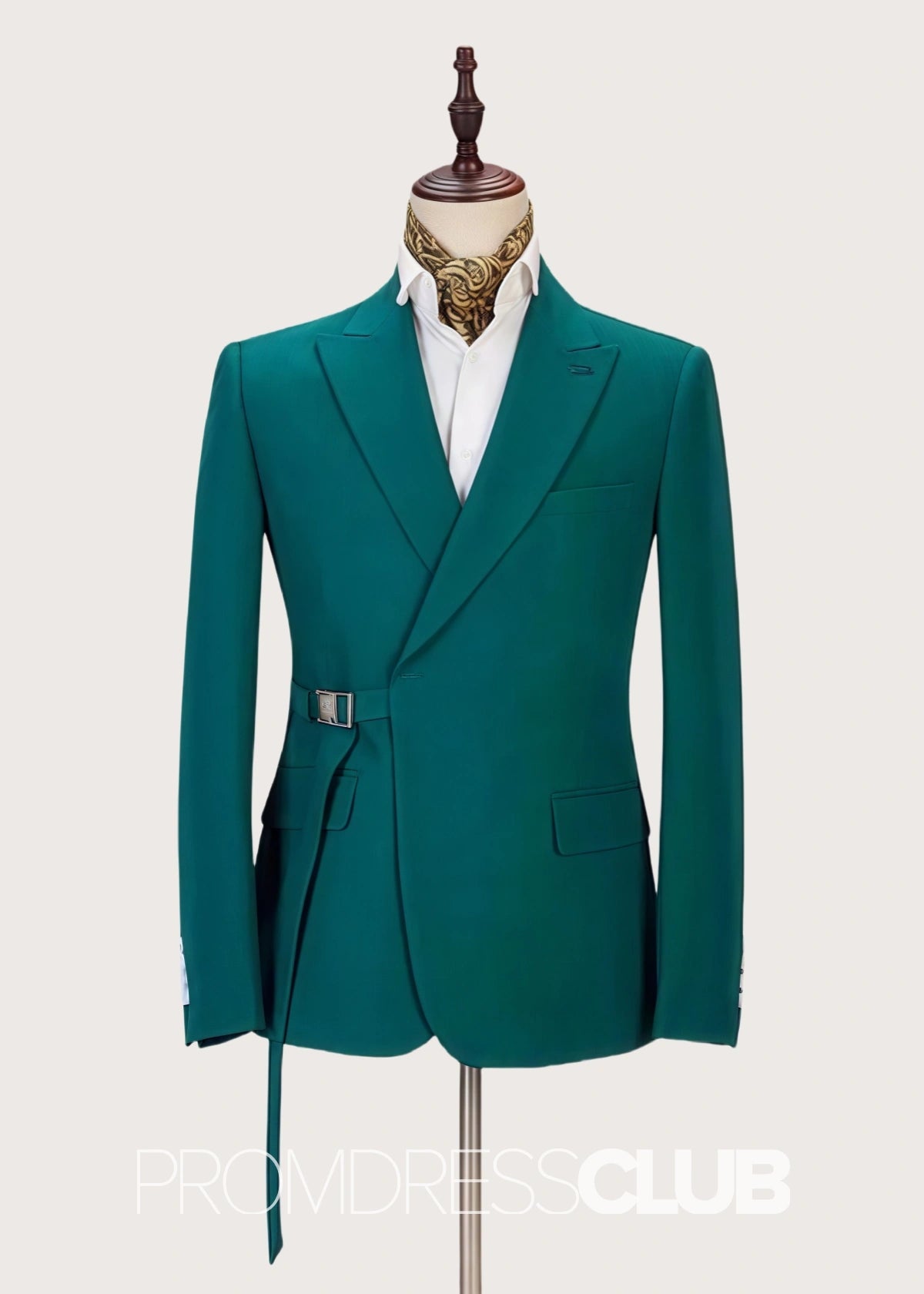 Adrian |Green Prom Suits For Men With Fashion Peaked Lapel Outsfits | Two Pieces Bespoke Men Suits - 34 - PromDressClub