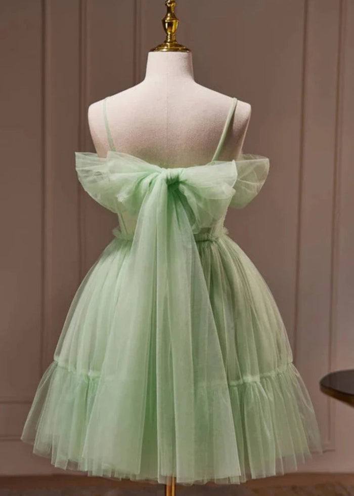 Azurael | Sparkle in Light Purple Homecoming Dress with Bow - White - PromDressClub