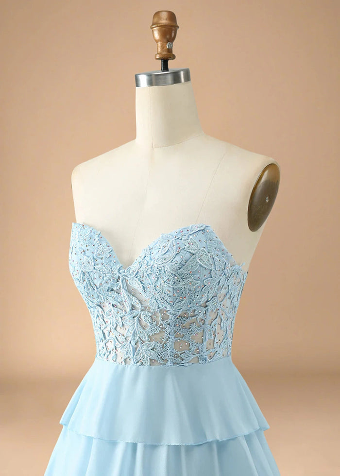 Benoite | Sparkle in Stunning Light Blue Homecoming Dresses - Light Blue - PromDressClub