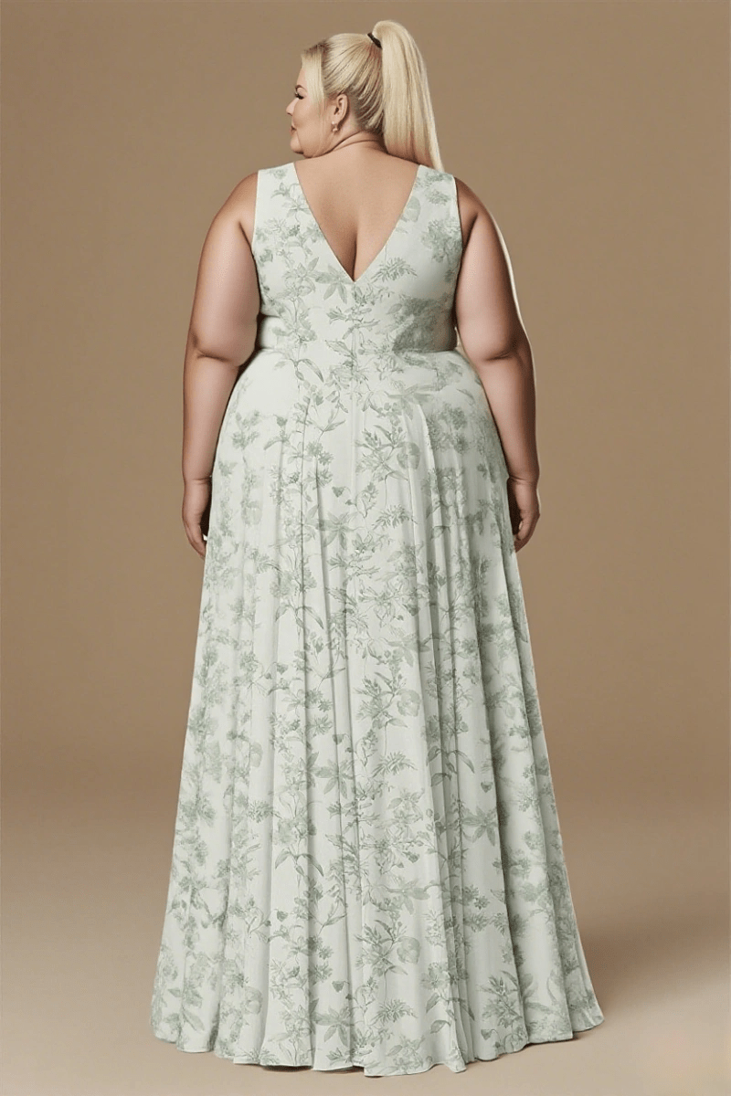 Blissfully Gorgeous Sage Green Floral Dress Bridesmaid for Garden Elegance - Sage Floral - PromDressClub