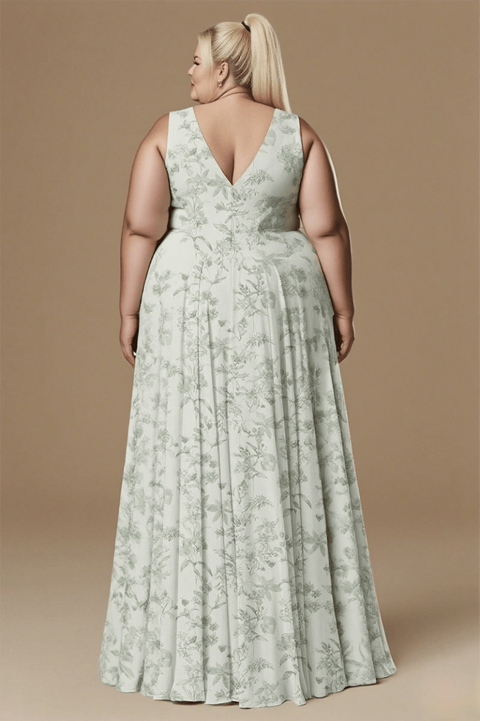 Blissfully Gorgeous Sage Green Floral Dress Bridesmaid for Garden Elegance - Sage Floral - PromDressClub