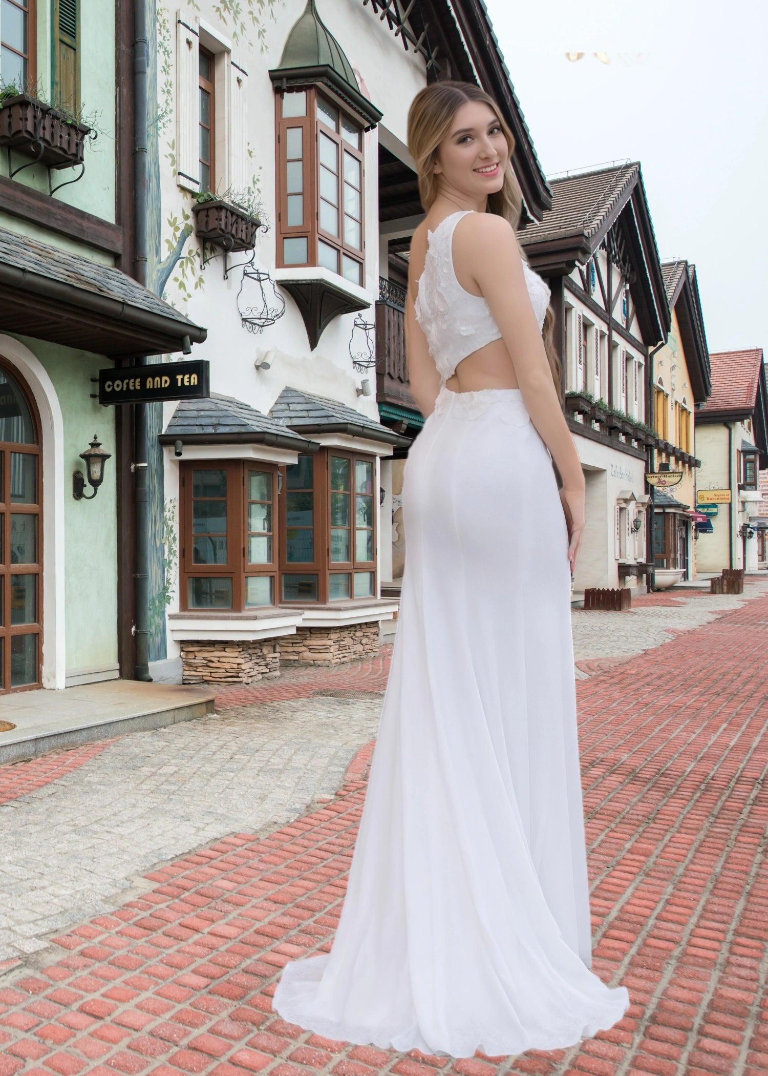 Cheryl | Long White Prom Dress Sequins With Mermaid One Shoulder 3D Appliques - White - PromDressClub