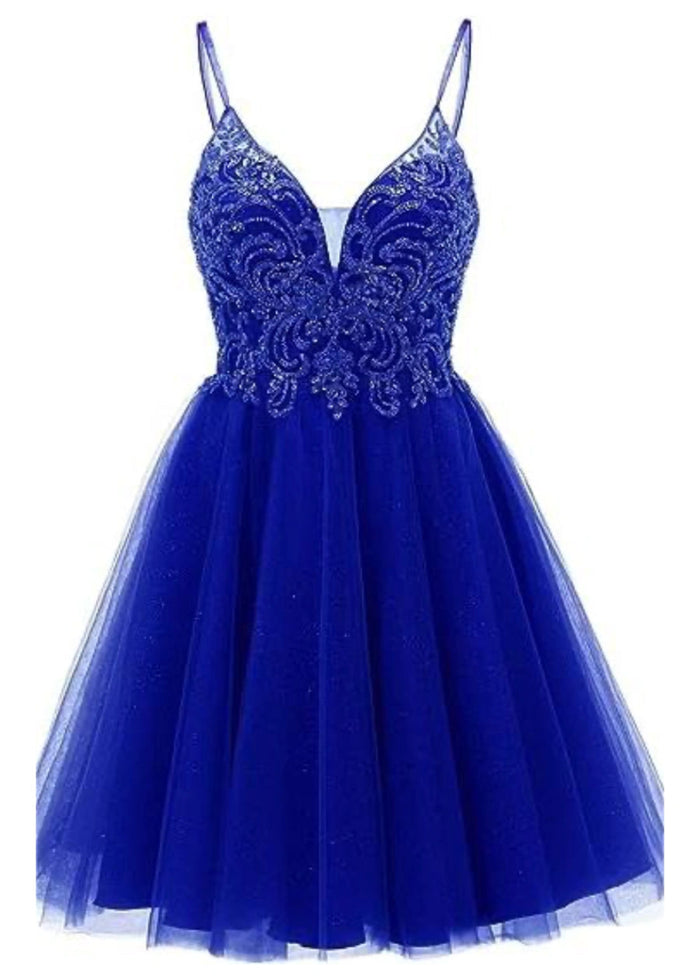 Clarentine | Discover the Perfect Dusty Blue Homecoming Dress for Your Big Night - Royal Blue - PromDressClub