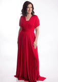 Constance | Cherished Vow Infinity Red Chiffon Maxi Bridesmaid Dress with Multiway Convertible - Red - PROMDRESS Club