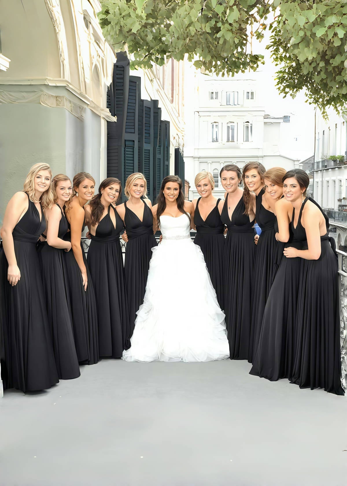 Cynthia | Most Beautiful Day Convertible Black Chiffon Maxi Bridesmaid Dress with ultiway Infinity - Black - PROMDRESS Club