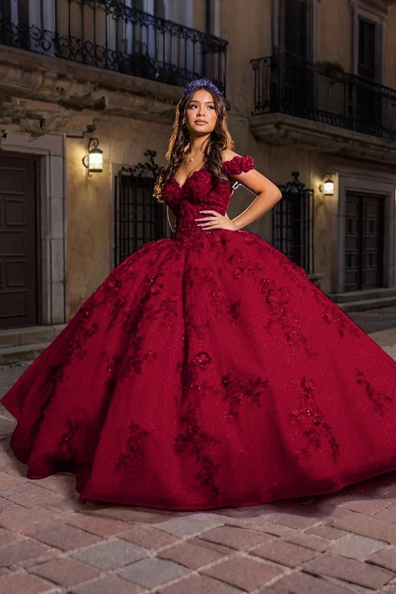 Dakota | Gorgeous Royal Blue Quinceanera Dress - Ideal for Special Events - Burgundy - PromDressClub