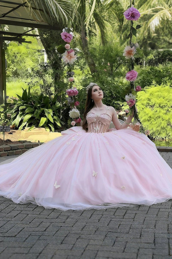 Darlene | Gorgeous Light Pink Quinceanera Dresses with Bow - Elegant & Charming - Light Pink - PromDressClub