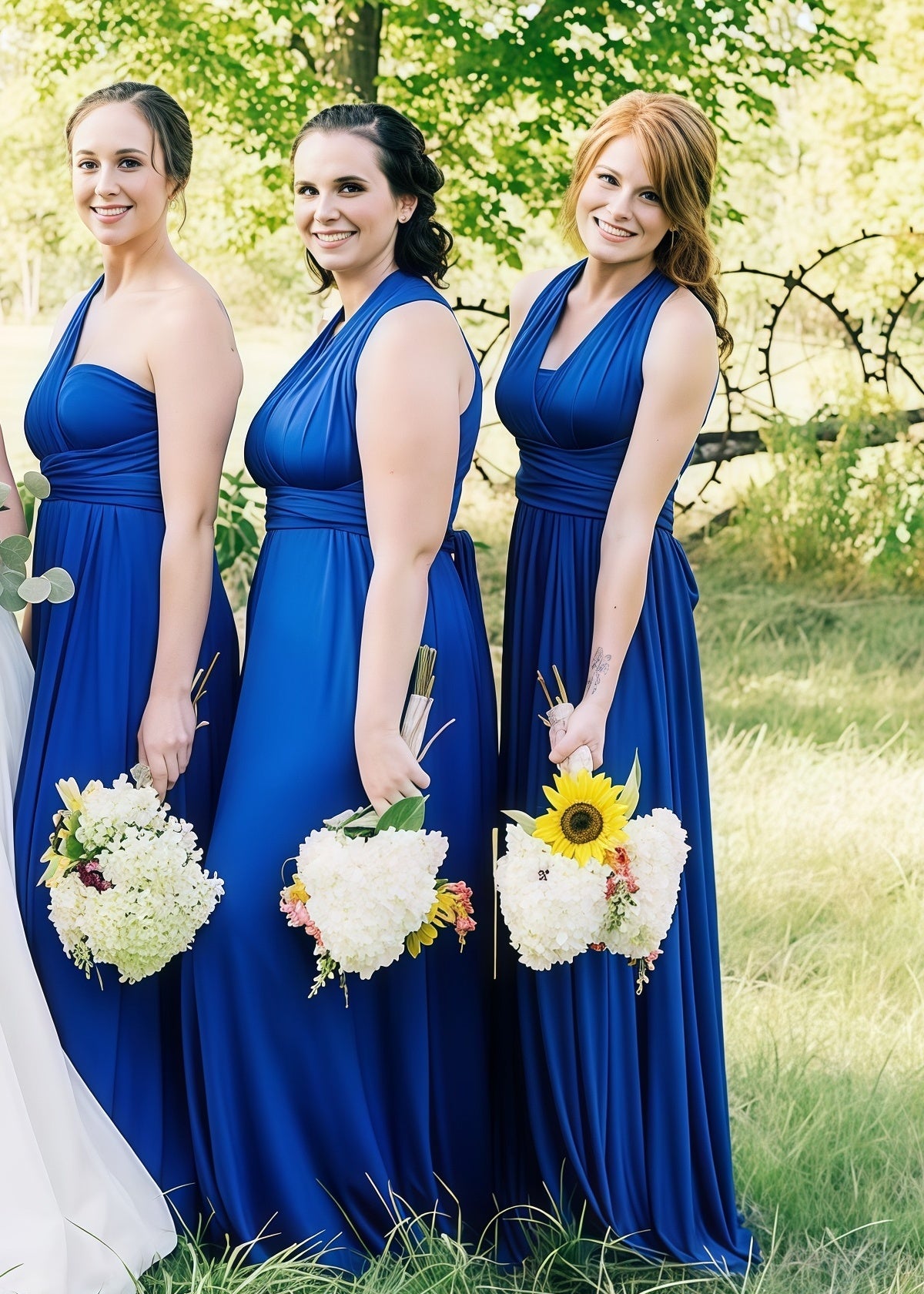 Dinah | Purely Elegant Infinity Royal Blue Chiffon Maxi Bridesmaid Dress with Multiway Convertible - Royal Blue - PROMDRESS Club