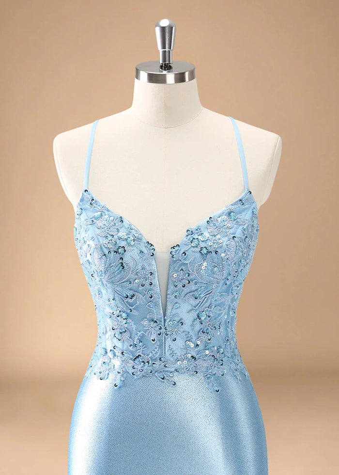 Drusilla | Light Blue Homecoming Dress That Stays Flawless All Night - Light Blue - PromDressClub