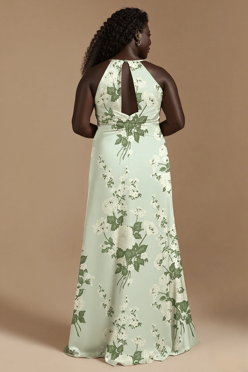 Elegant Blue Floral Bridesmaid Dresses for Any Wedding Scene—Timeless Style & Comfort - Sage Floral - PromDressClub