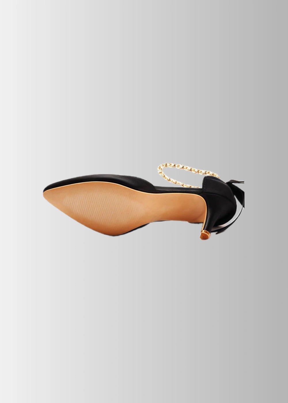 Elegant Satin Heels - Dark Green and White Pointed Toe Pearl Strap Heels for Every Occasion - Black - PromDressClub