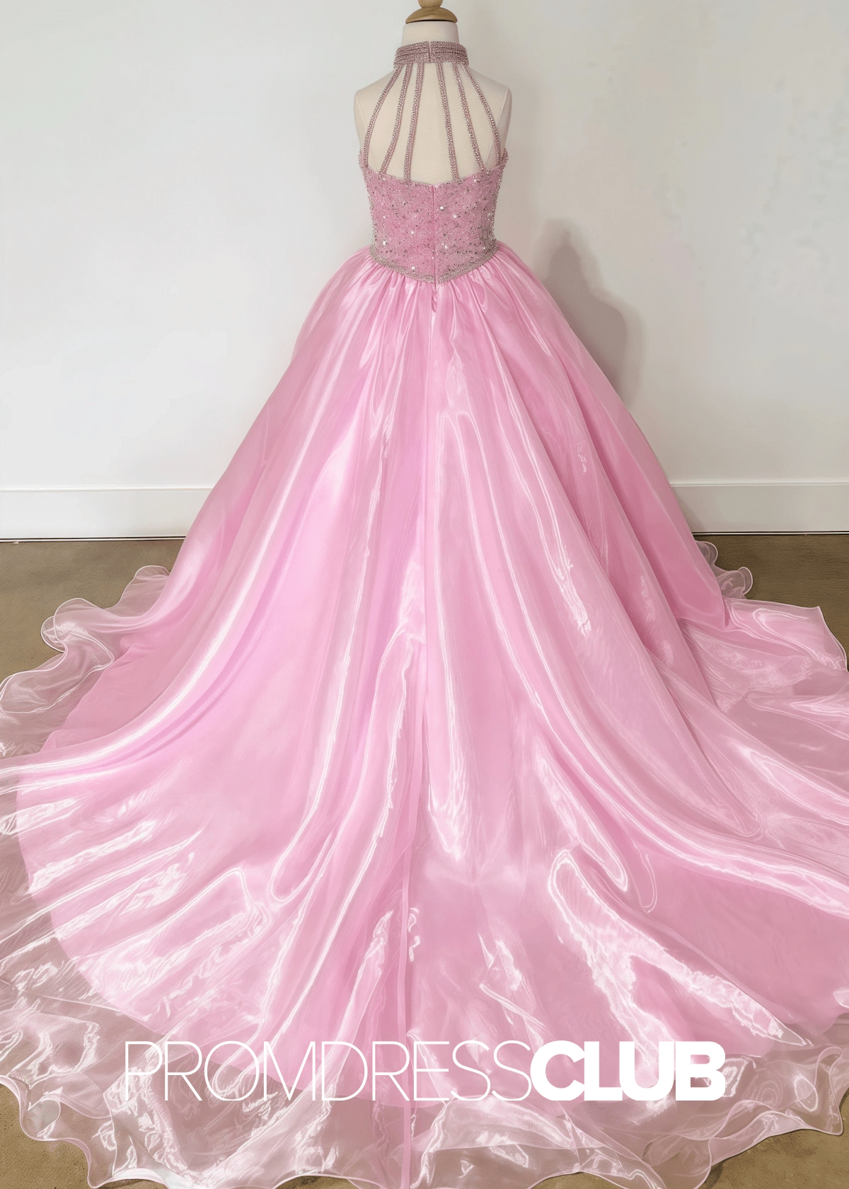 Emma | Pink Sequin Pageant Dresses for Girls - Pink - PromDressClub