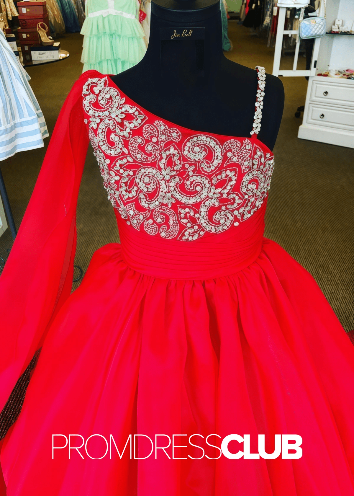 Erin | Long Red Pageant Dresses for Girls - Red - PromDressClub