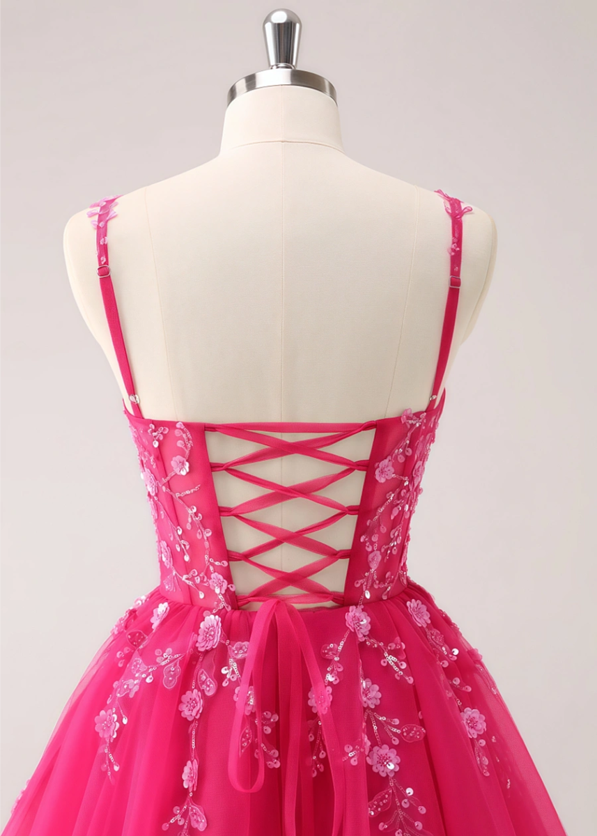 Etheldreda | Royal Blue Homecoming Dress: Unforgettable Elegance for Your Special Night - Fuchsia - PromDressClub