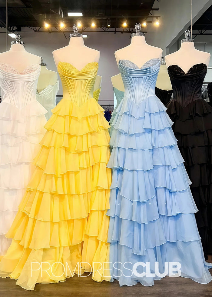 Harriet | Strapless Sweetheart Ruffle Red Prom Dress - Price #price_variant_lowest# - Royal Blue - PromDressClub