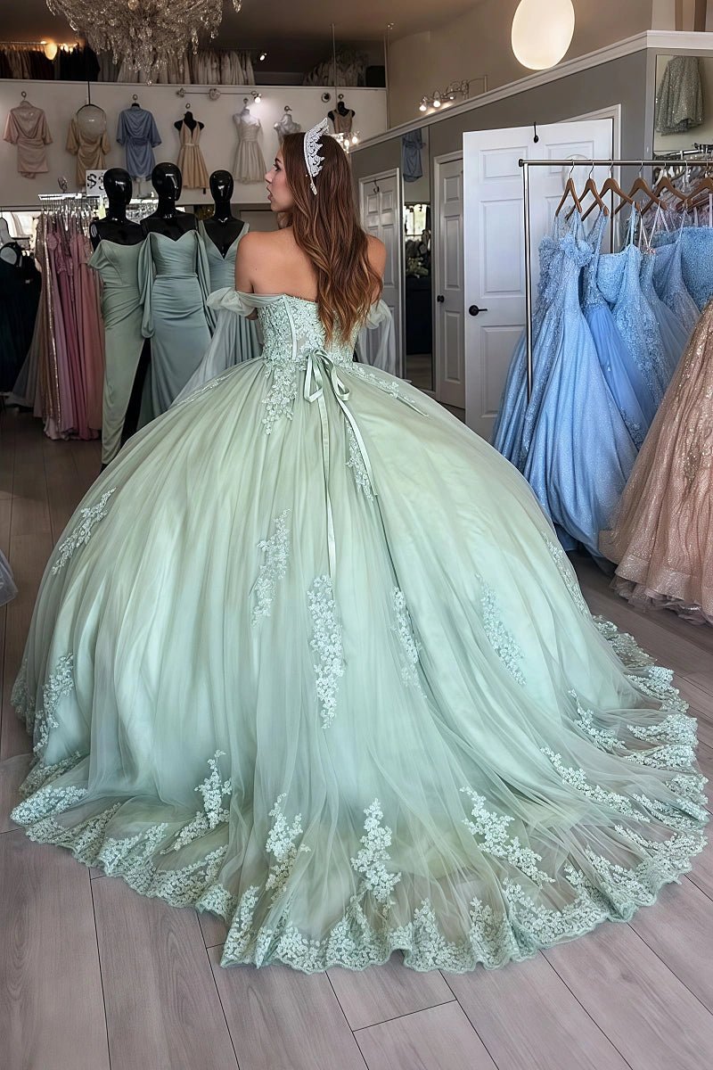 Heather | Gorgeous Light Green Quinceanera Dresses for Unforgettable Celebrations - Light Green - PromDressClub