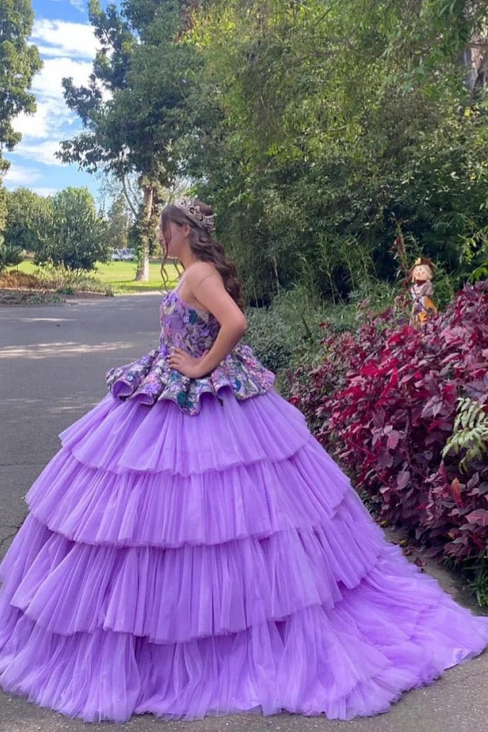 Holly | Beautiful Light Purple Ruffled Quinceanera Dresses for Memorable Celebrations - Light Purple - PromDressClub