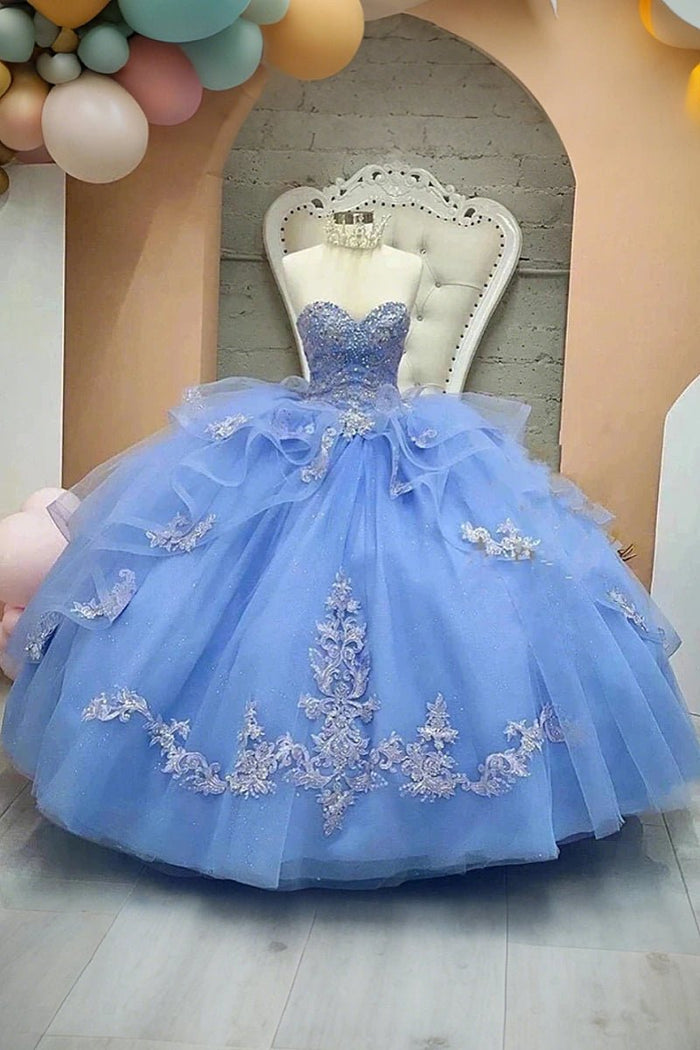 Holly | Gorgeous Light Blue Quinceanera Dresses for Memorable Celebrations - Light Blue - PromDressClub
