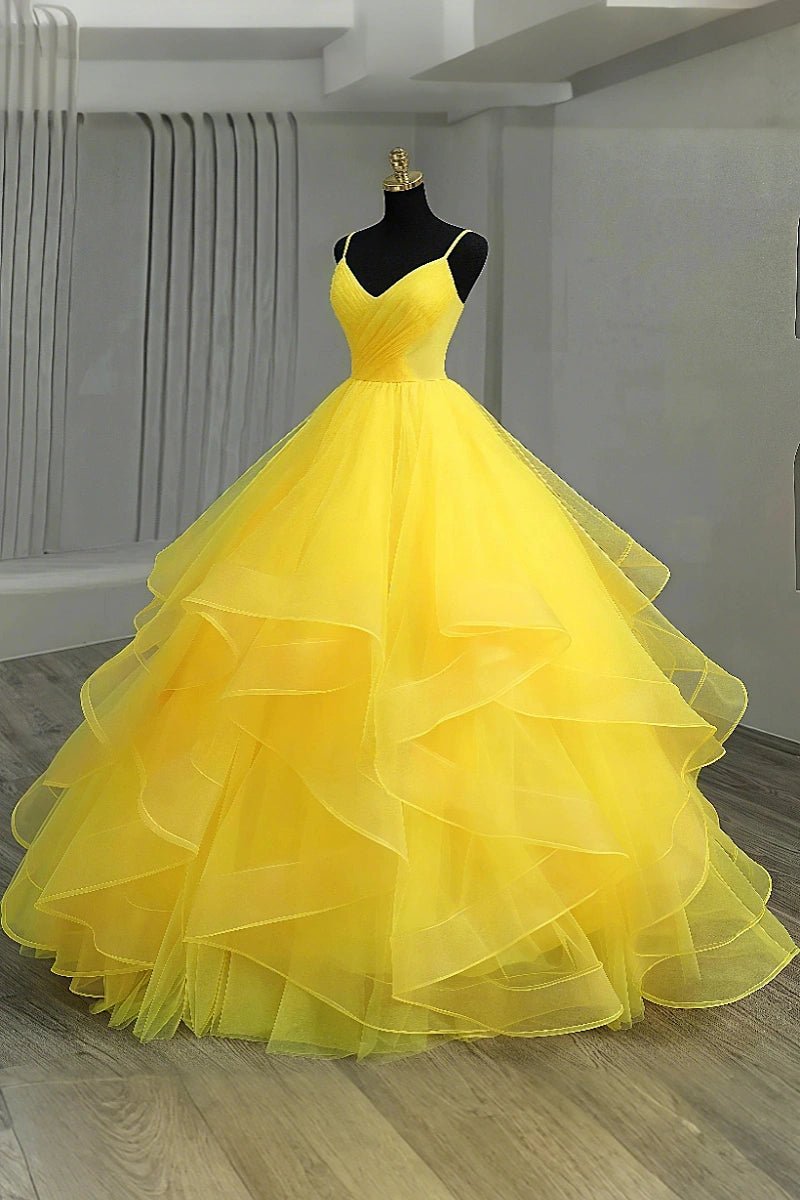 Irene | Beautiful Yellow Quinceanera Dresses for Memorable Occasions - Yellow - PromDressClub