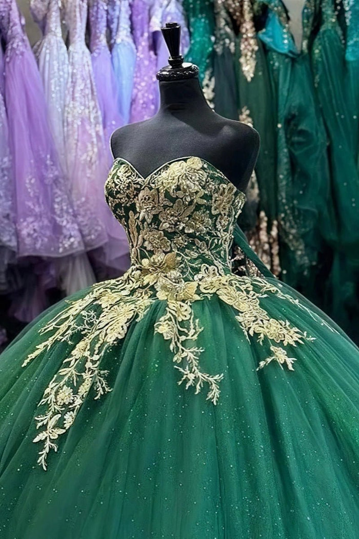 Ivy | Beautiful Emerald Green Quinceanera Dresses for Memorable Celebrations - Emerald Green - PromDressClub