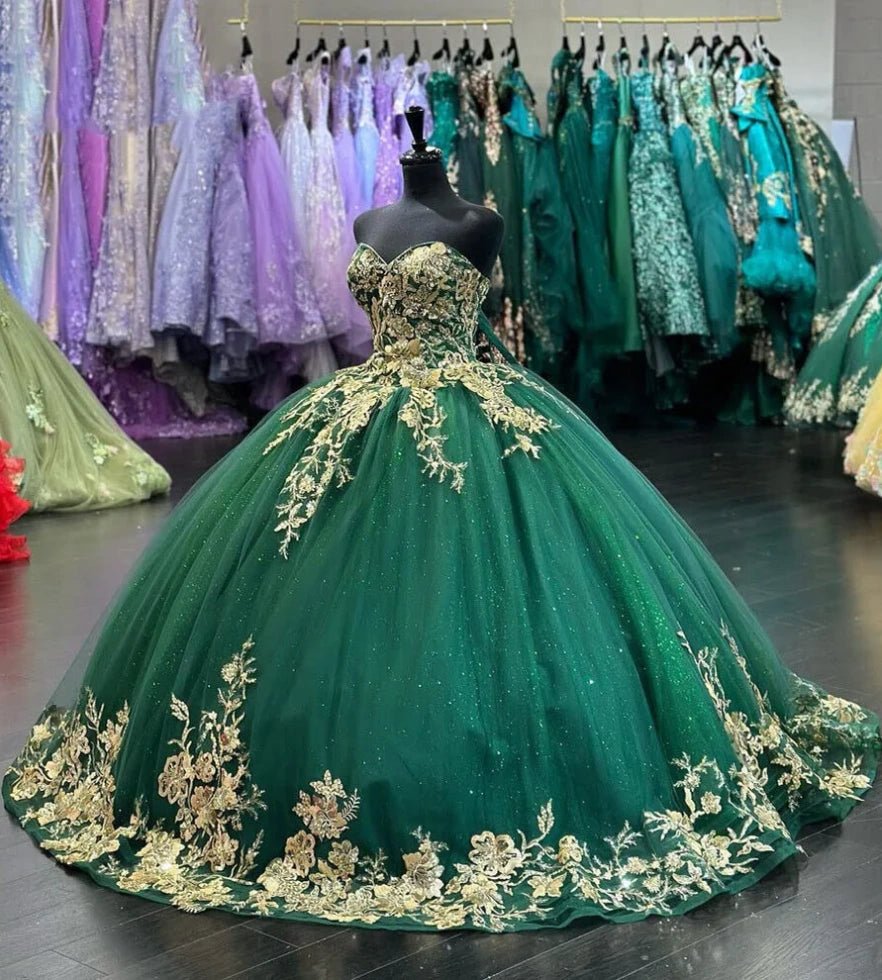 Ivy | Beautiful Emerald Green Quinceanera Dresses for Memorable Celebrations - Emerald Green - PromDressClub