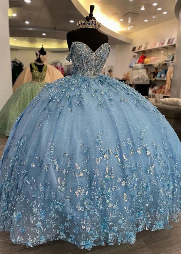 Jocelyn | Step Into Elegance with Stunning Light Blue Quince Dresses - Light Blue - PromDressClub
