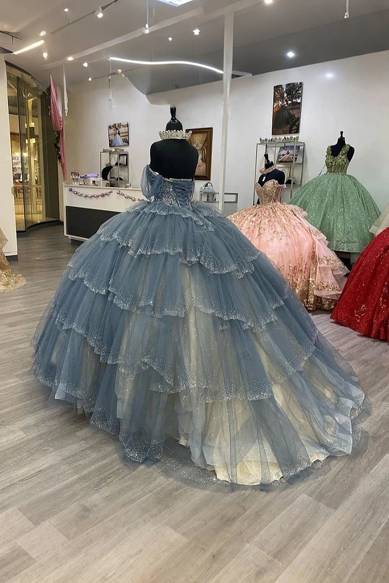 Karla | Step Into Elegance with Our Grey Quince Dress - Grey - PromDressClub