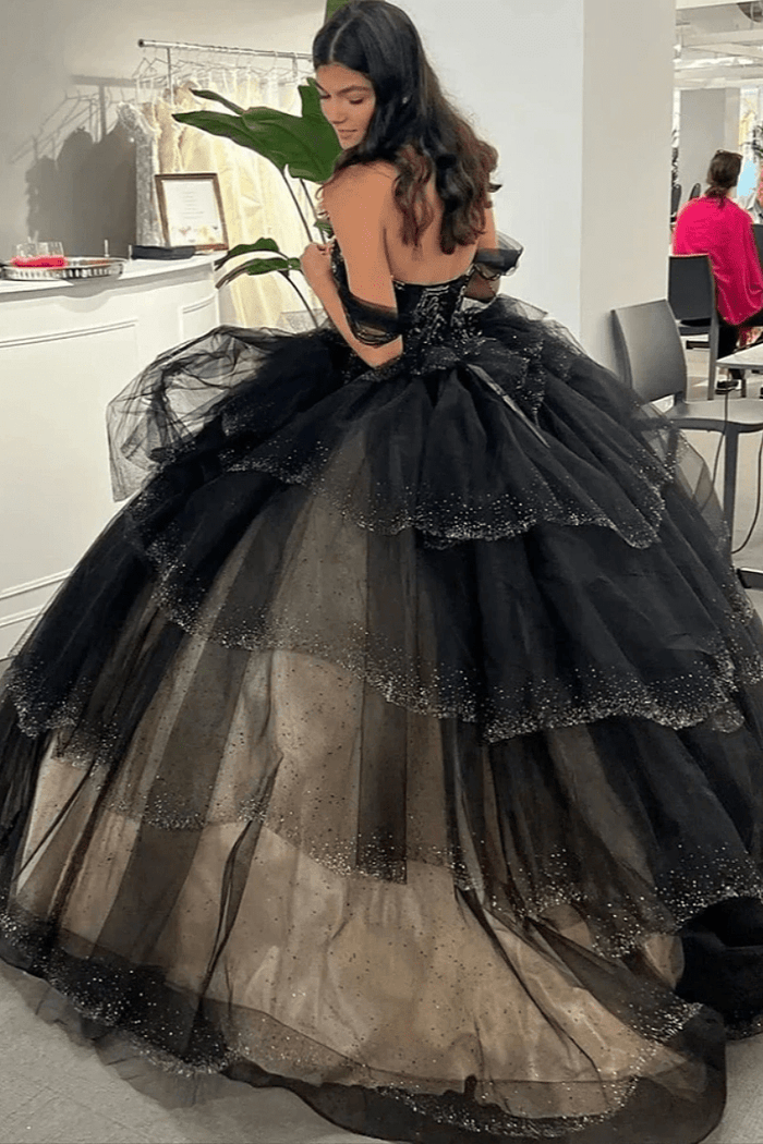 Kathryn | Command Attention in Stunning Black Quince Dresses for Your Big Day - Black - PromDressClub