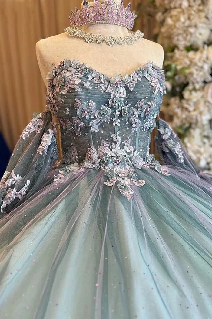 Kayla | Discover Stunning Mint Green Quince Dresses for Sweet 16 & Quinceañeras - Mint Green - PromDressClub
