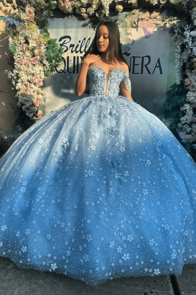 Kelsey | Step Into Your Fairy Tale with Light Blue Quince Dresses - Light Blue - PromDressClub