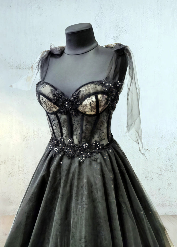 Lara | Elegant Black Tie Wedding Guest Dresses - Luxurious & Comfortable - Black - PromDressClub