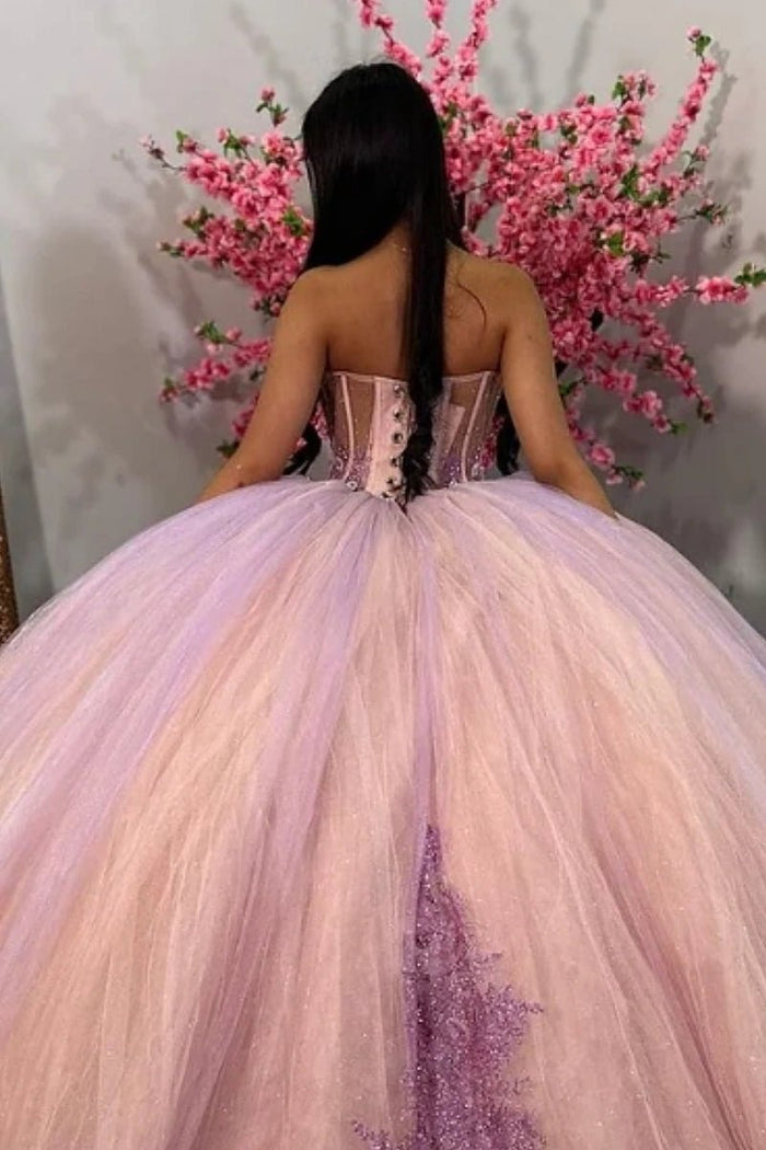 Lara | Own Your Spotlight in Stunning Purple Quince Dresses - Light Purple - PromDressClub
