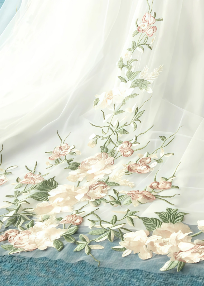 Lily | Discover the Perfect Floral Wedding Dress for Your Dream Big Day - White Floral - PromDressClub