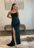 Lindsay | Sparkly Mermaid Emerald Green Sequin Long Prom Dress - Emerald Green - PROMDRESS Club