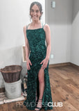 Lindsay | Sparkly Mermaid Emerald Green Sequin Long Prom Dress - Emerald Green - PROMDRESS Club