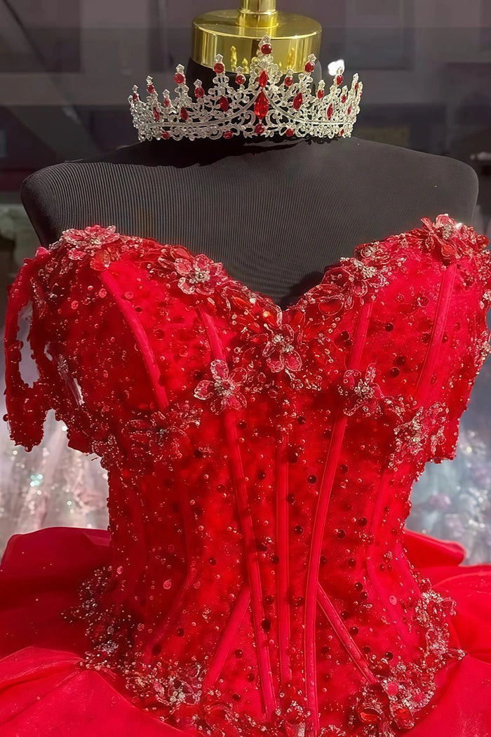 Lorelei | Discover Your Red Quince Dresses | Sparkle at Every Milestone - Red - PromDressClub