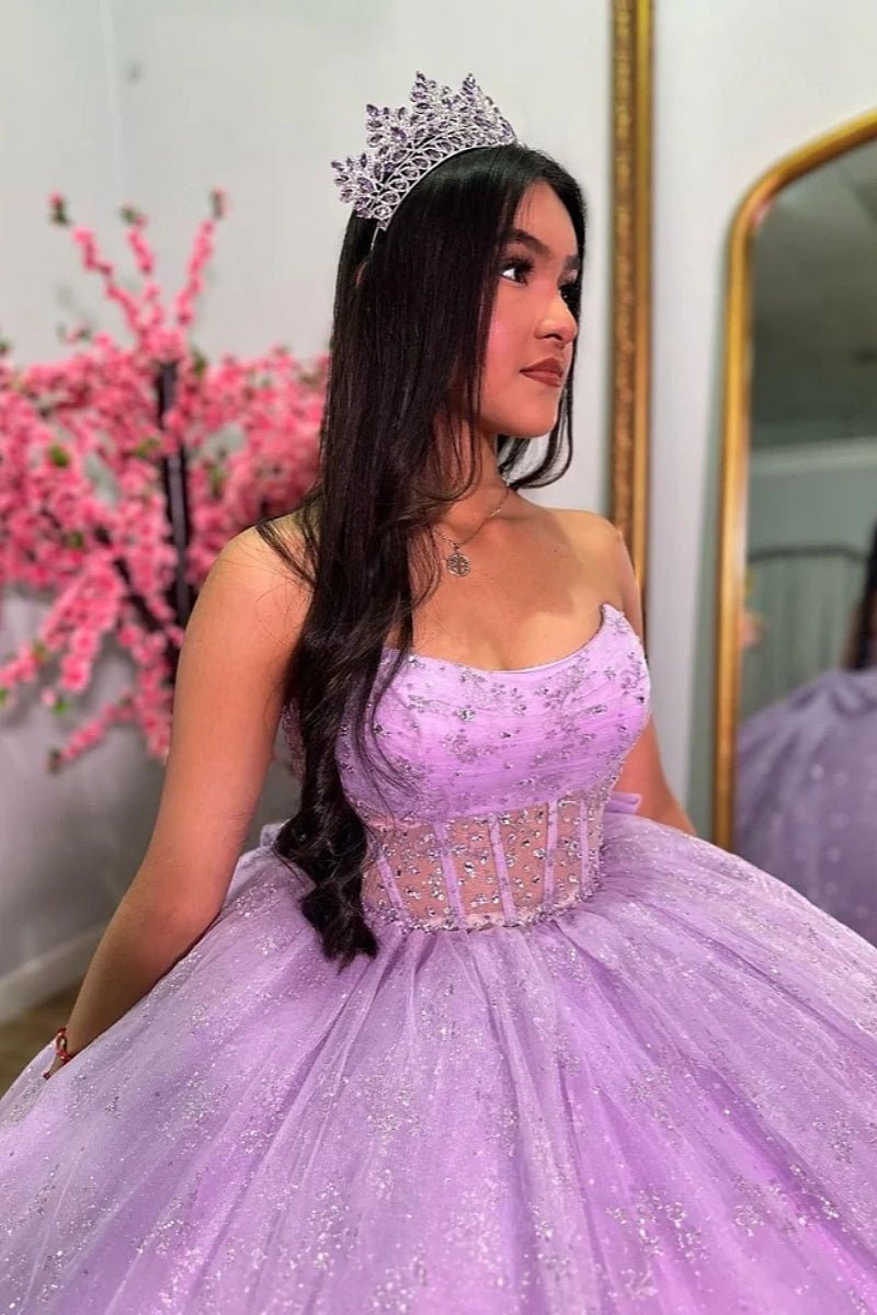 Lucille | Discover Your Dream Purple Quince Dresses – Timeless Elegance for Sweet 16 & Quinceañera - Light Purple - PromDressClub