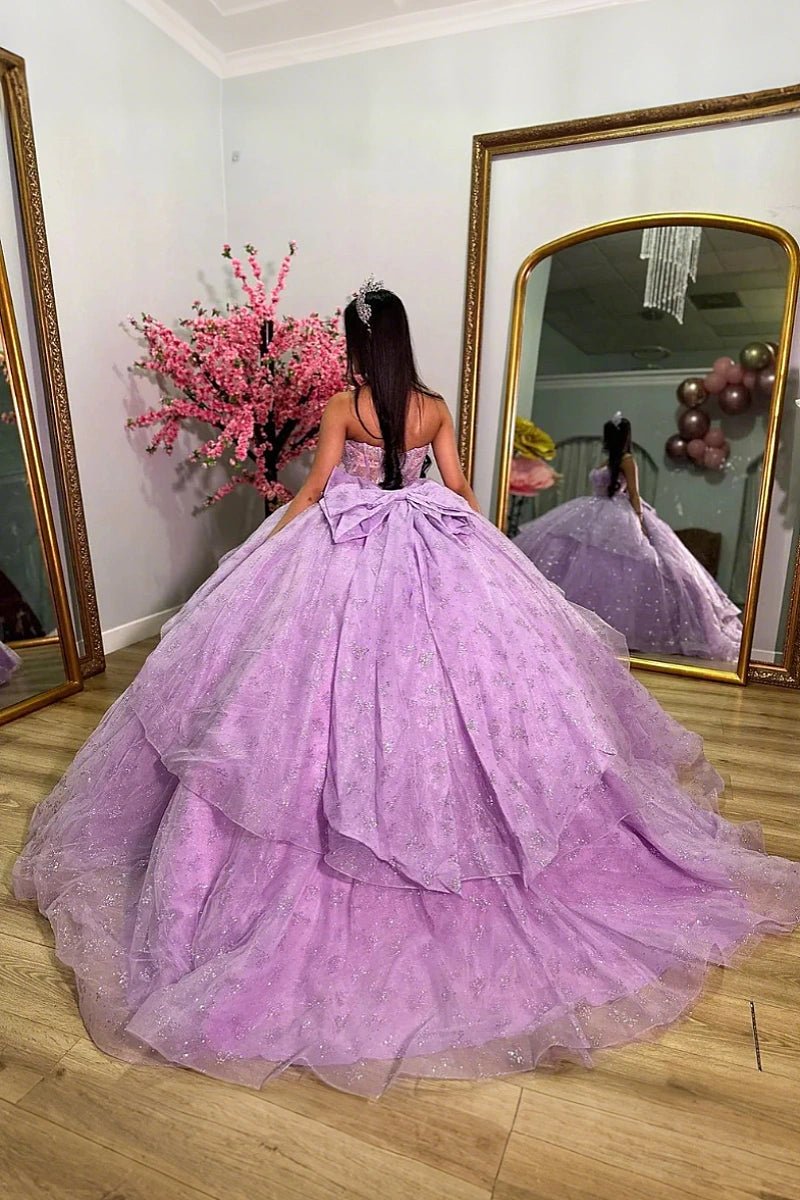 Lucille | Discover Your Dream Purple Quince Dresses – Timeless Elegance for Sweet 16 & Quinceañera - Light Purple - PromDressClub