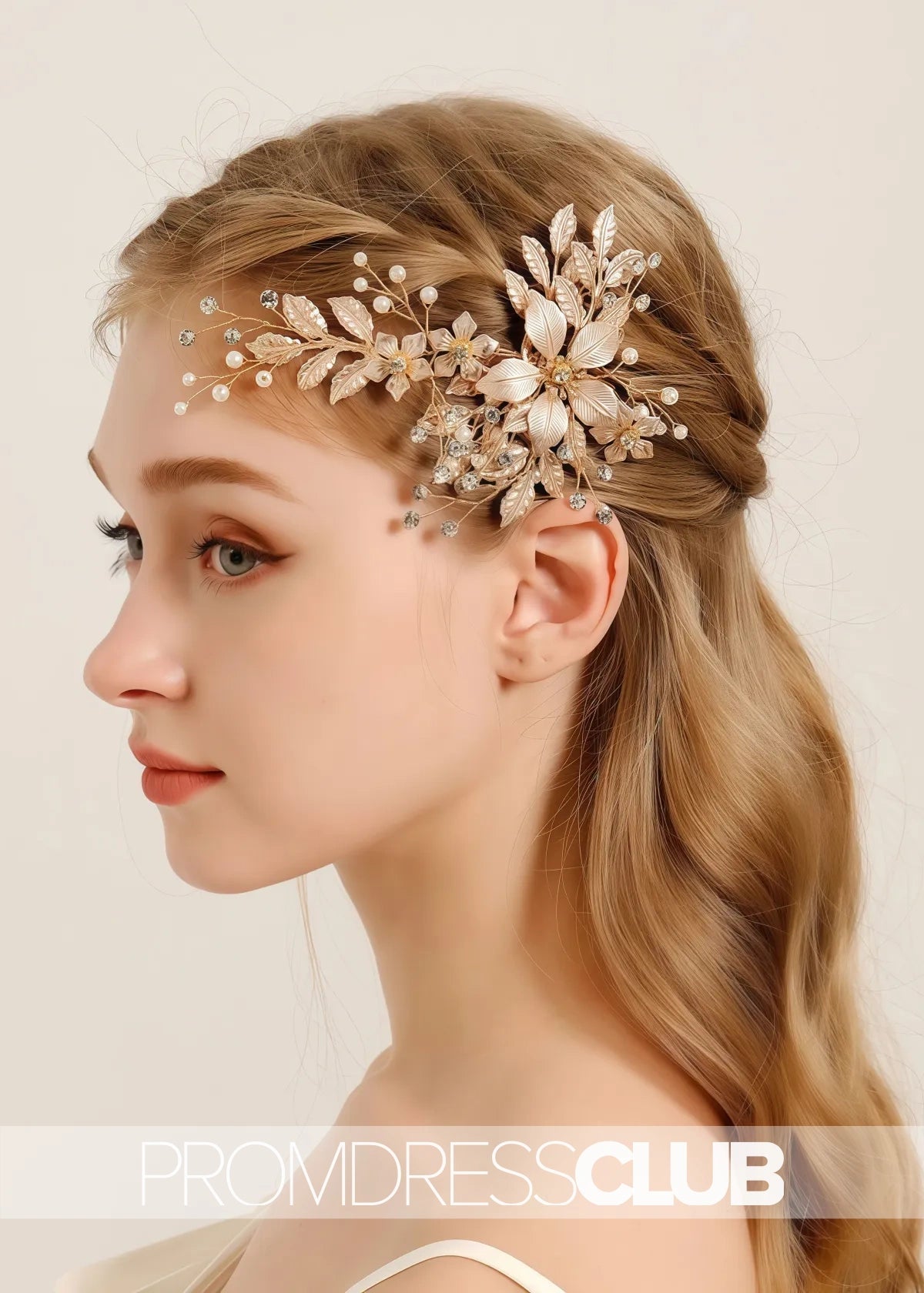 Luxury Accessories Gold Versatile Hairpin With Metal Flower - Gold - PromDressClub